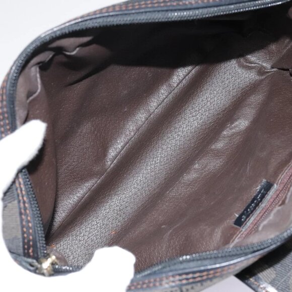 Burberrys Shoulder Bag Canvas Gold Black Auth bs18589 - Picture 3 of 15